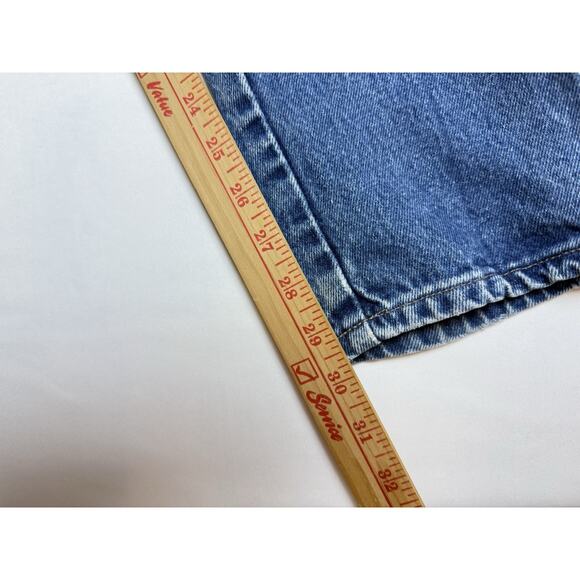 CALVIN KLEIN Vintage 70s-80s USA Made Faded Tapered Mom Blue Jeans Womens 10 - Picture 8 of 12
